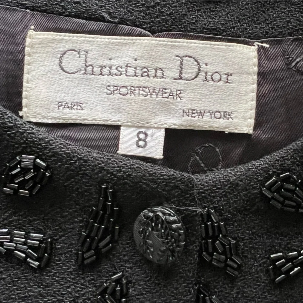 Christian Dior Vintage Wool Beaded Blazer | 8